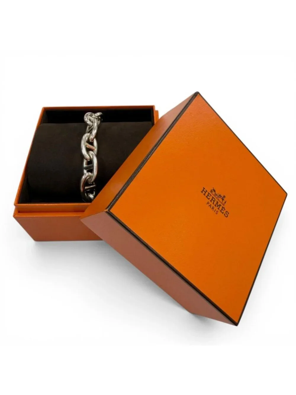 Hermes Chaine D'ancre TGM 12 Links Chain Bracelet Silver